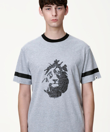AOG PROJECT（エイオージープロジェクト）の「ライオンプリントTシャツ（グレー）（Tシャツ/カットソー）」