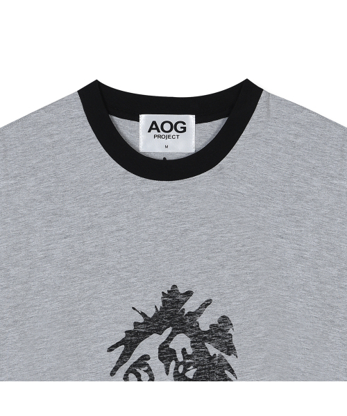 AOG PROJECT(エイオージープロジェクト)の「ライオンプリントTシャツ(グレー)(Tシャツ/カットソー・メンズ・グレー・MEDIUM/LARGE/X-LARGE)」の4枚目の写真