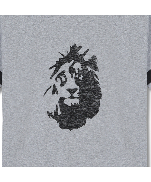AOG PROJECT(エイオージープロジェクト)の「ライオンプリントTシャツ(グレー)(Tシャツ/カットソー・メンズ・グレー・MEDIUM/LARGE/X-LARGE)」の5枚目の写真