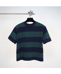 GOZER（ゴーザー）の「WANG STRIPE HALF T-SHIRT_GREEN（Tシャツ/カットソー）」