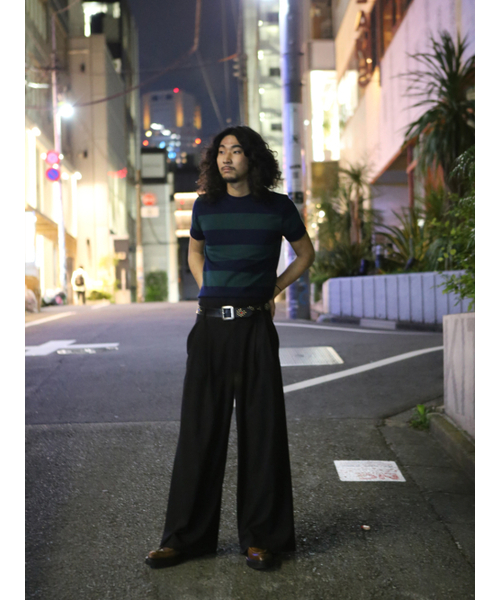 GOZER(ゴーザー)の「WANG STRIPE HALF T-SHIRT_GREEN(Tシャツ/カットソー・メンズ・グリーン・MEDIUM/LARGE/X-LARGE)」の3枚目の写真
