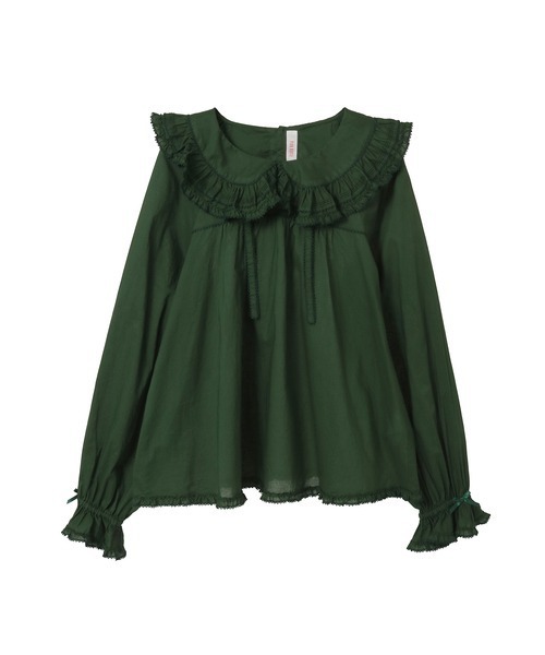 フリル襟付きローンブラウス（シャツ/ブラウス）｜PINK HOUSE（ピンク