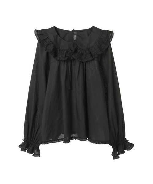 フリル襟付きローンブラウス（シャツ/ブラウス）｜PINK HOUSE（ピンク