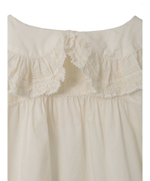 PINK HOUSE（ピンクハウス）の「フリル襟付きローンブラウス（シャツ/ブラウス・レディース・レッド/グリーン/キナリ/チョコ/ブラック・フリー）」の11枚目の写真