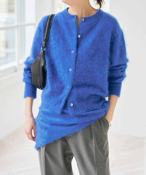 Spick & Span(スピックアンドスパン)の「ファーカシミヤクルーネックカーディガン(カーディガン/ボレロ・レディース・ベージュ/ライトグリーン/ブルー系その他・FREE)」の18枚目の写真