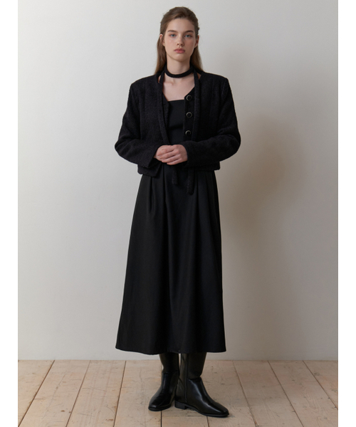 RE_L（リエル）の「Curd tweed jacket (black)（テーラードジャケット・レディース・その他・FREE）」の4枚目の写真