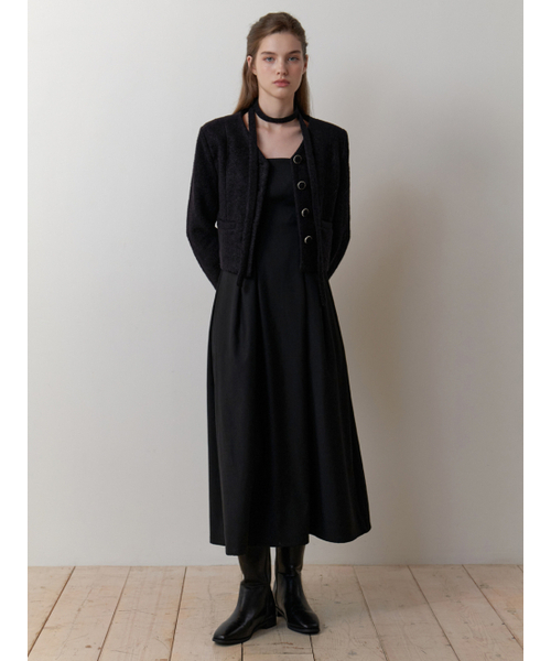 RE_L（リエル）の「Curd tweed jacket (black)（テーラードジャケット・レディース・その他・FREE）」の5枚目の写真