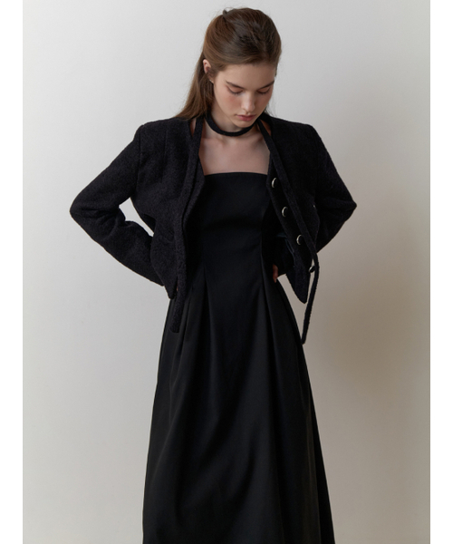 RE_L（リエル）の「Curd tweed jacket (black)（テーラードジャケット・レディース・その他・FREE）」の6枚目の写真