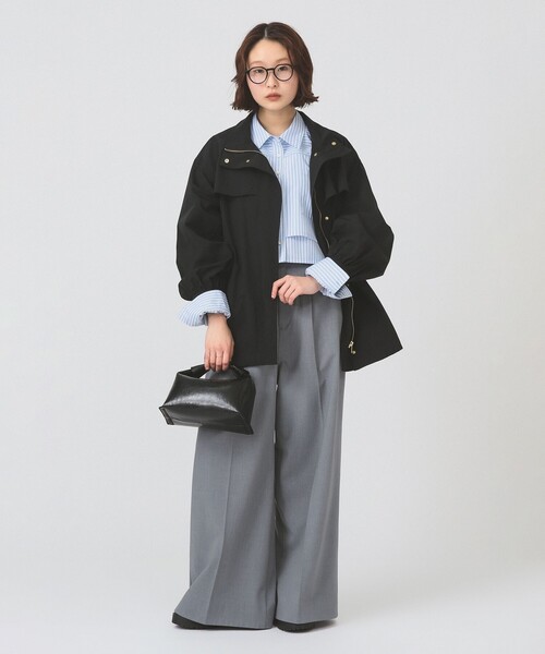 Ray BEAMS（レイビームス）の「2WAY マウンテン パーカー（撥水）（マウンテンパーカー・レディース・ブラック/ホワイト系その他6/カーキ・1/0）」の4枚目の写真