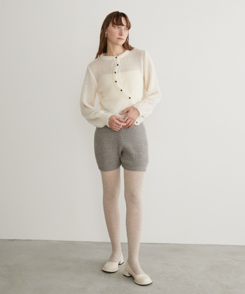 LOSCa（ロスカ）の「リブニットショートパンツ（その他パンツ・レディース・アイボリー/ブラック/杢グレー・FREE）」の19枚目の写真