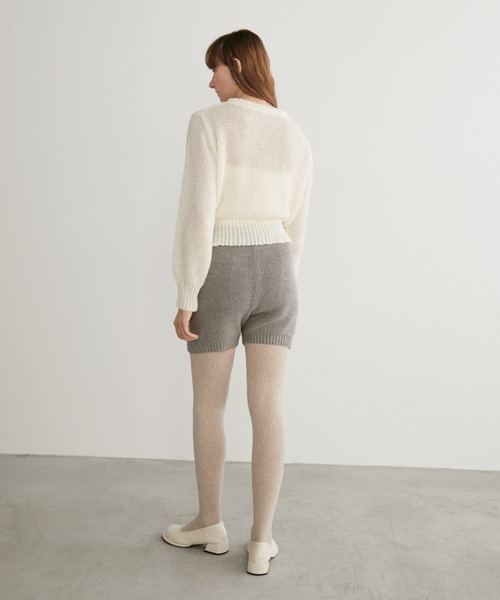 LOSCa（ロスカ）の「リブニットショートパンツ（その他パンツ・レディース・アイボリー/ブラック/杢グレー・FREE）」の21枚目の写真
