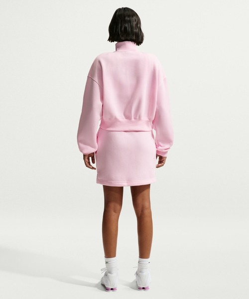 Nike ピンク プリーツスカート とトップスセット NIKE NSW Phoenix Fleece Women's High-Waisted Slim Mini Skirt