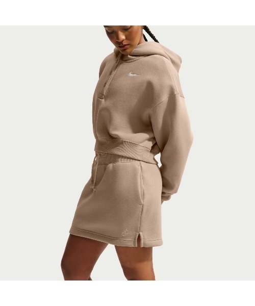 NIKE(ナイキ)の「NIKE NSW Phoenix Fleece Women's High-Waisted Slim Mini Skirt(ナイキ NSW フェニックス フリース ウィメンズ ハイウエスト スリム ミニ スカート)(スカート・レディース・ブラック/ベージュ系/ピンク系・SMALL/MEDIUM/LARGE)」の12枚目の写真