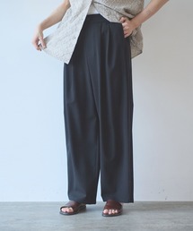 △ウォッシャブルサマーウール テーパードパンツ