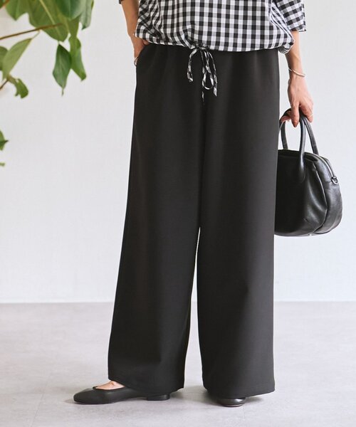 BEARDSLEY（ビアズリー）の「ダブルクロスウエストリブパンツ（その他パンツ・レディース・ブラック/アイボリー・1/2/0）」の20枚目の写真