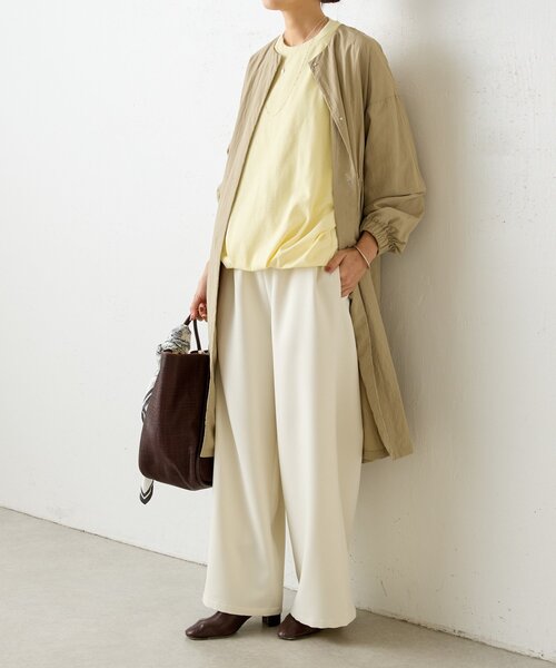 BEARDSLEY（ビアズリー）の「ダブルクロスウエストリブパンツ（その他パンツ・レディース・ブラック/アイボリー・1/2/0）」の11枚目の写真