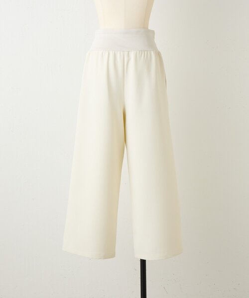 BEARDSLEY（ビアズリー）の「ダブルクロスウエストリブパンツ（その他パンツ・レディース・ブラック/アイボリー・1/2/0）」の7枚目の写真