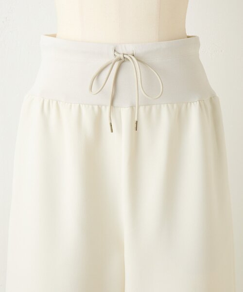 BEARDSLEY（ビアズリー）の「ダブルクロスウエストリブパンツ（その他パンツ・レディース・ブラック/アイボリー・1/2/0）」の6枚目の写真