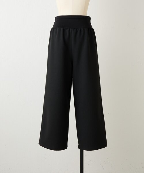 BEARDSLEY（ビアズリー）の「ダブルクロスウエストリブパンツ（その他パンツ・レディース・ブラック/アイボリー・1/2/0）」の14枚目の写真