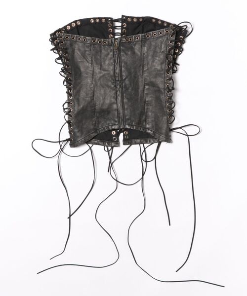 Jaded London(ジェイデッドロンドン)の「ODILE BLACK FAUX LEATHER LACE UP CORSET(その他トップス・レディース・ブラック/ブラウン・6/8)」の5枚目の写真