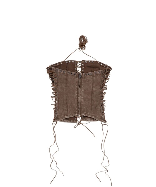 Jaded London(ジェイデッドロンドン)の「ODILE BLACK FAUX LEATHER LACE UP CORSET(その他トップス・レディース・ブラック/ブラウン・6/8)」の4枚目の写真