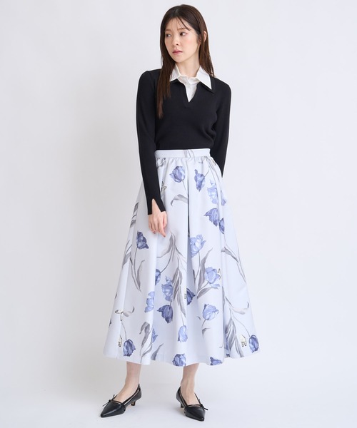 NOELA（ノエラ）の「ダブルカラードッキングニット（ニット/セーター・レディース・ブラック/グレー/キャメル・フリー）」の5枚目の写真