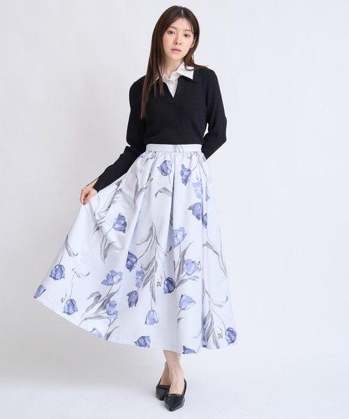 NOELA（ノエラ）の「ダブルカラードッキングニット（ニット/セーター・レディース・ブラック/グレー/キャメル・フリー）」の4枚目の写真