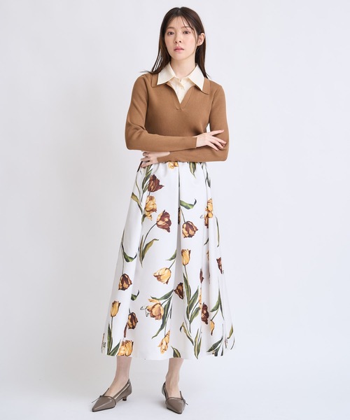 NOELA（ノエラ）の「ダブルカラードッキングニット（ニット/セーター・レディース・ブラック/グレー/キャメル・フリー）」の17枚目の写真