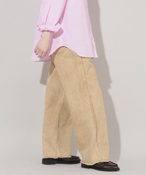 GEORGE'S（ジョージズ）の「タックコクーンデニム（デニムパンツ・レディース・ベージュ/ブルー/イエロー・SMALL/MEDIUM）」の10枚目の写真