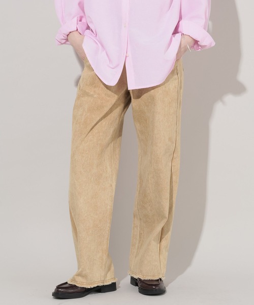 GEORGE'S（ジョージズ）の「タックコクーンデニム（デニムパンツ・レディース・ベージュ/ブルー/イエロー・SMALL/MEDIUM）」の12枚目の写真
