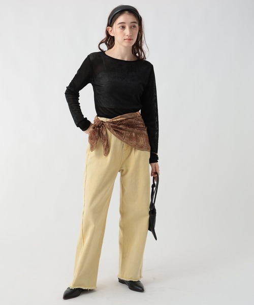 GEORGE'S（ジョージズ）の「タックコクーンデニム（デニムパンツ・レディース・ベージュ/ブルー/イエロー・SMALL/MEDIUM）」の15枚目の写真