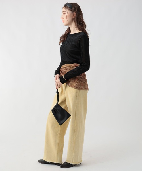 GEORGE'S（ジョージズ）の「タックコクーンデニム（デニムパンツ・レディース・ベージュ/ブルー/イエロー・SMALL/MEDIUM）」の16枚目の写真