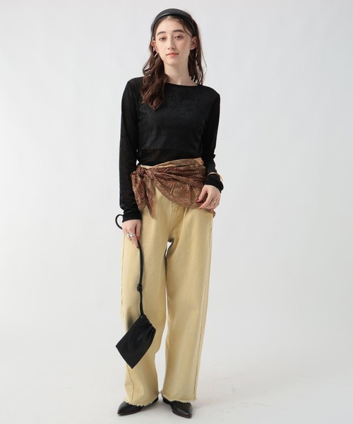 GEORGE'S（ジョージズ）の「タックコクーンデニム（デニムパンツ・レディース・ベージュ/ブルー/イエロー・SMALL/MEDIUM）」の18枚目の写真