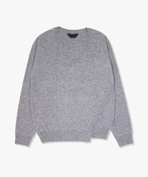 ANYTIME LOREAK（エニタイムロレーク）の「CAMELLIA V-NECK - GREY（ニット/セーター）」