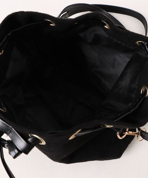 VIBGYOR（ヴィブジョー）の「FReePLACe/コーデュロイ 巾着 ミニショルダーバッグ X12741（ショルダーバッグ・レディース・ベージュ/ブラウン/ブラック・FREE）」の9枚目の写真