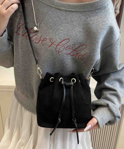 VIBGYOR（ヴィブジョー）の「FReePLACe/コーデュロイ 巾着 ミニショルダーバッグ X12741（ショルダーバッグ・レディース・ベージュ/ブラウン/ブラック・FREE）」の4枚目の写真