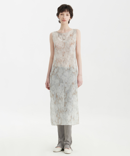 YOUTH(ユース)の「Printing Jersey Dress - Light Grey(ワンピース・レディース・その他・S/M)」の1枚目の写真