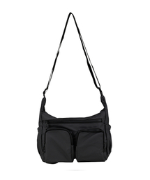 DOUBLE JD（ダブルジェイディー）の「ツーポケットクロスバッグ（ダークグレー）（メッセンジャーバッグ）」