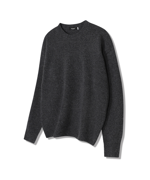 POLYGRAM(ポリグラム)の「ソフトウールブレンドパレットニット - 10カラー(ニット/セーター・レディース・ブラック/ベージュ/ネイビー/グレー/ピンク/アイボリー/エメラルド/ライトブラウン/ワインレッド/チャコール・MEDIUM/LARGE/X-LARGE)」の4枚目の写真