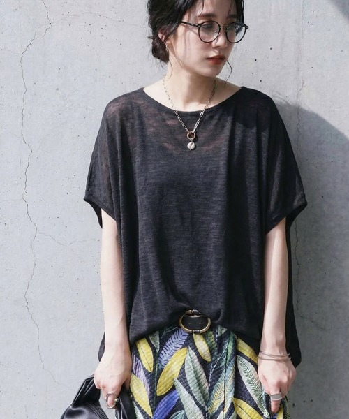 V-нейк вязаный пуловер Dolman knit