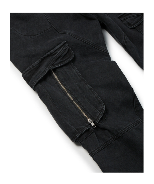 ETCE（イーティーシーイー）の「LAYERED BACK CARGO DENIM PANTS (BLACK)（デニムパンツ・レディース・その他・L/XL/M）」の5枚目の写真
