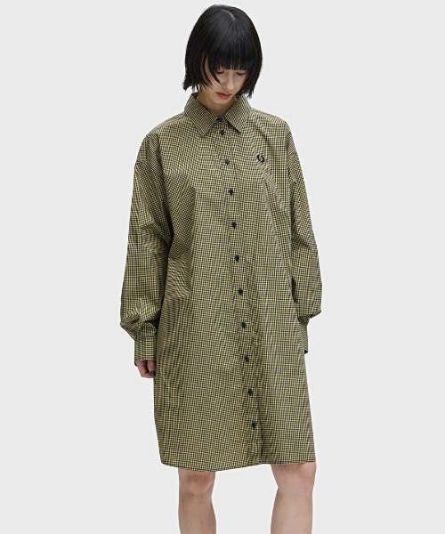 Chequerboard Shirt Dress／チェッカーボードシャツワンピース