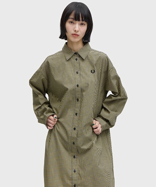 Chequerboard Shirt Dress／チェッカーボードシャツワンピース