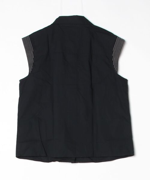 BANANA REPUBLIC FACTORY STORE（バナナリパブリック ファクトリーストア）の「BANANA REPUBLIC FACTORY STORE　　トラプント キャップスリーブ シャツ（シャツ/ブラウス・レディース・ブラック/マルチ・XS/M/S/L）」の3枚目の写真