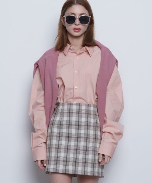 THE-ABON(エイボン)の「W97 yoo linen over shirts pink(シャツ/ブラウス・レディース・その他・FREE)」の1枚目の写真