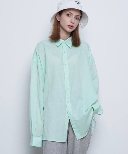 THE-ABON(エイボン)の「W97 yoo linen over shirts pink(シャツ/ブラウス・レディース・その他・FREE)」の2枚目の写真