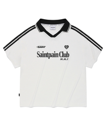 SP ハートエンブレムロゴラインカラーTシャツ-ホワイト