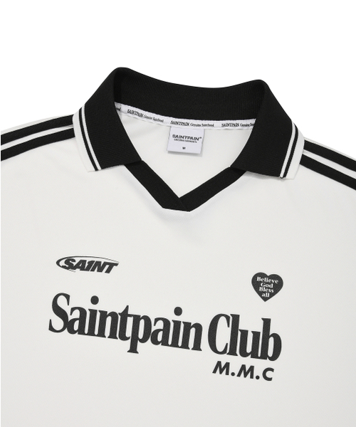 SAINTPAIN(セイントペイン)の「SP ハートエンブレムロゴラインカラーTシャツ-ホワイト(ポロシャツ・レディース・その他・M/L)」の3枚目の写真