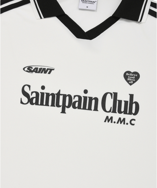 SAINTPAIN(セイントペイン)の「SP ハートエンブレムロゴラインカラーTシャツ-ホワイト(ポロシャツ・レディース・その他・M/L)」の4枚目の写真
