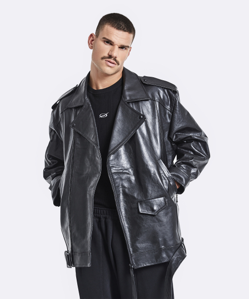 51%（フィフティーワンパーセント）の「Oversized rider jacket - Black（ライダースジャケット・メンズ・その他・FREE）」の7枚目の写真